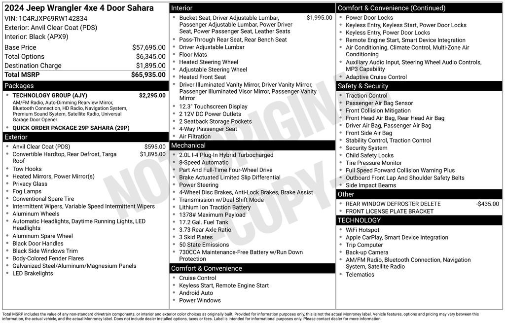 Used 2024 Jeep Wrangler Unlimited Sahara w/ Technology Group AWD/4WD image 34