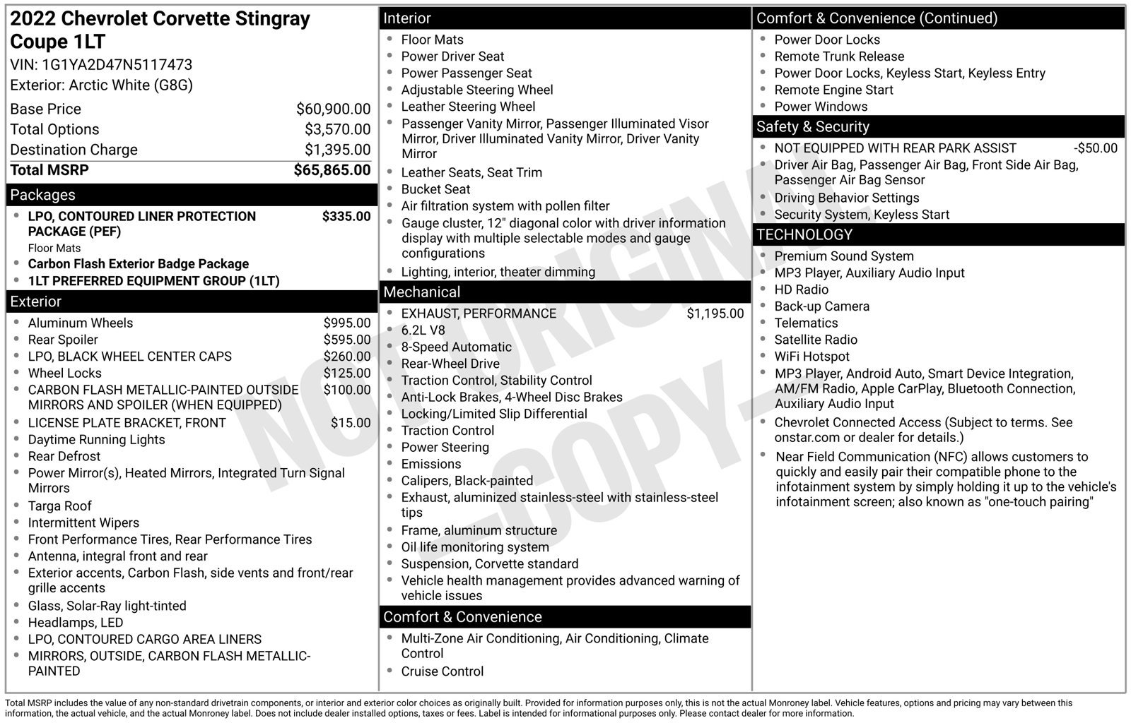 Used 2022 Chevrolet Corvette Stingray Coupe RWD image 31
