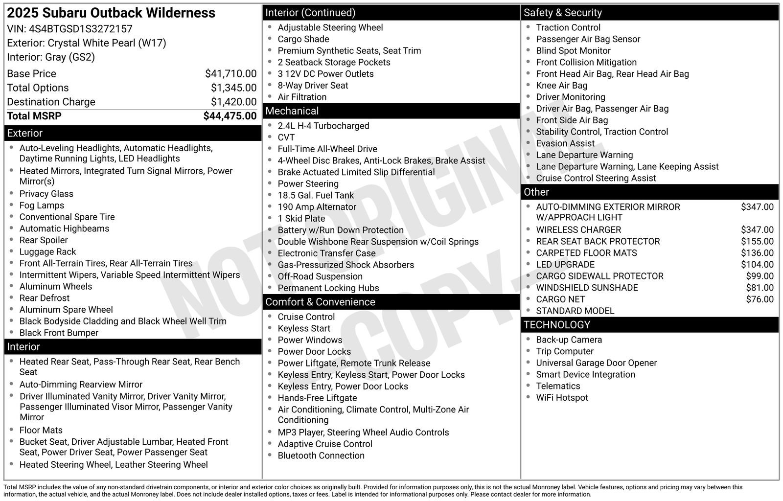 Used 2025 Subaru Outback Wilderness image 32