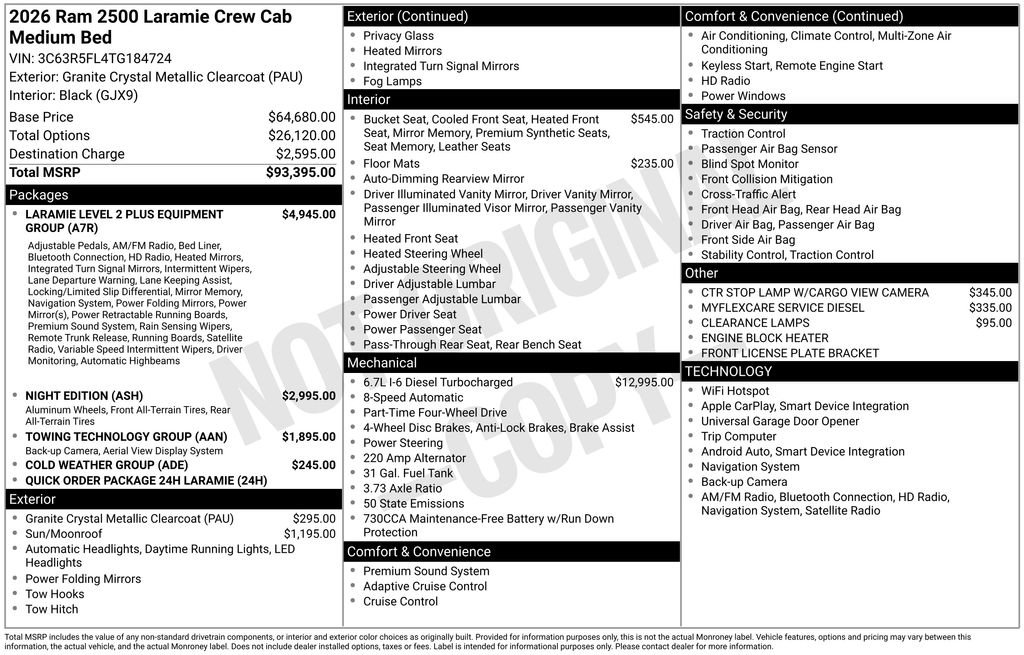 New 2026 RAM 2500 Laramie image 2