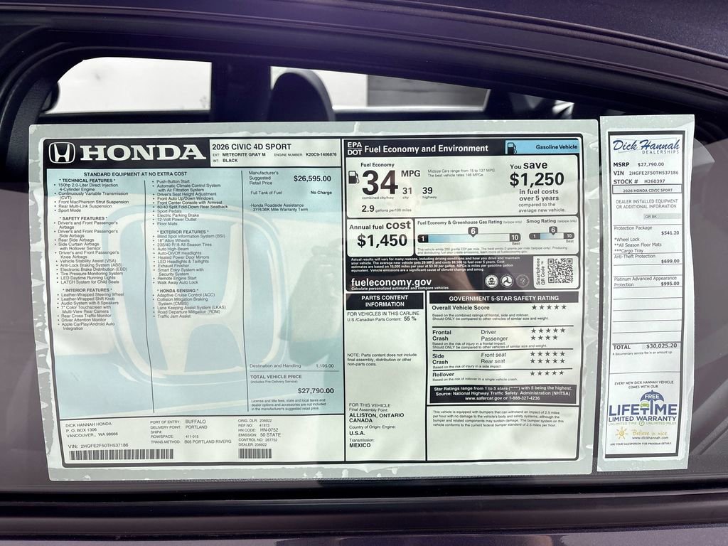 New 2026 Honda Civic Sport image 23