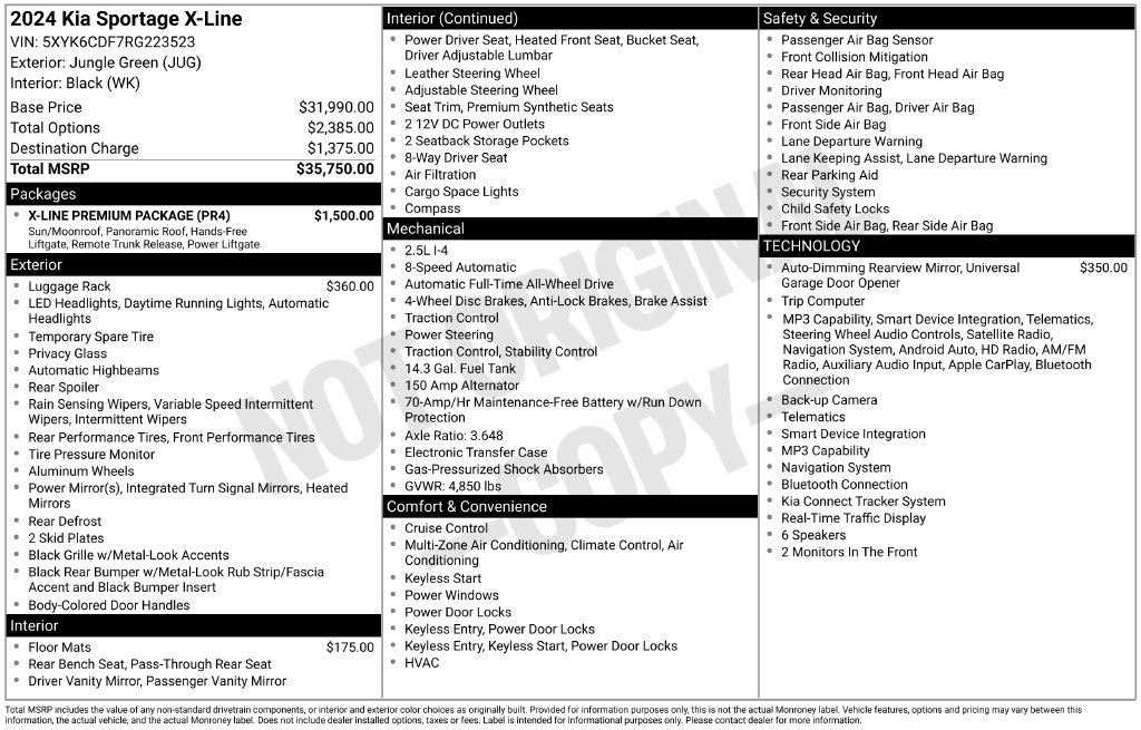 Certified 2024 Kia Sportage X-Line w/ X-Line Premium Package AWD/4WD image 12