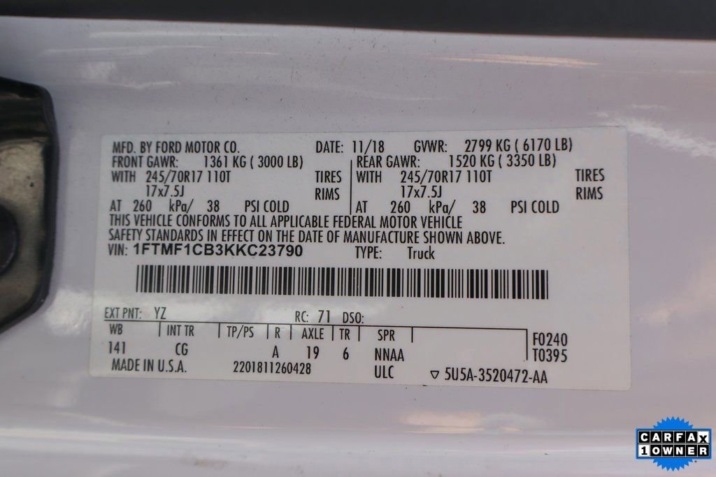 Used 2019 Ford F150 XL w/ Equipment Group 101A Mid image 42