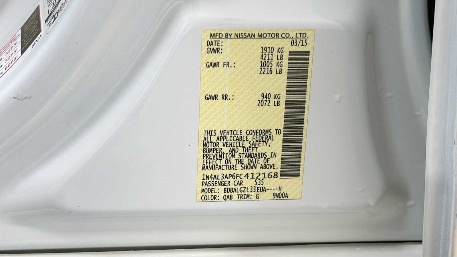 Used 2015 Nissan Altima 2.5 S w/ Power Driver Seat Package FWD image 11