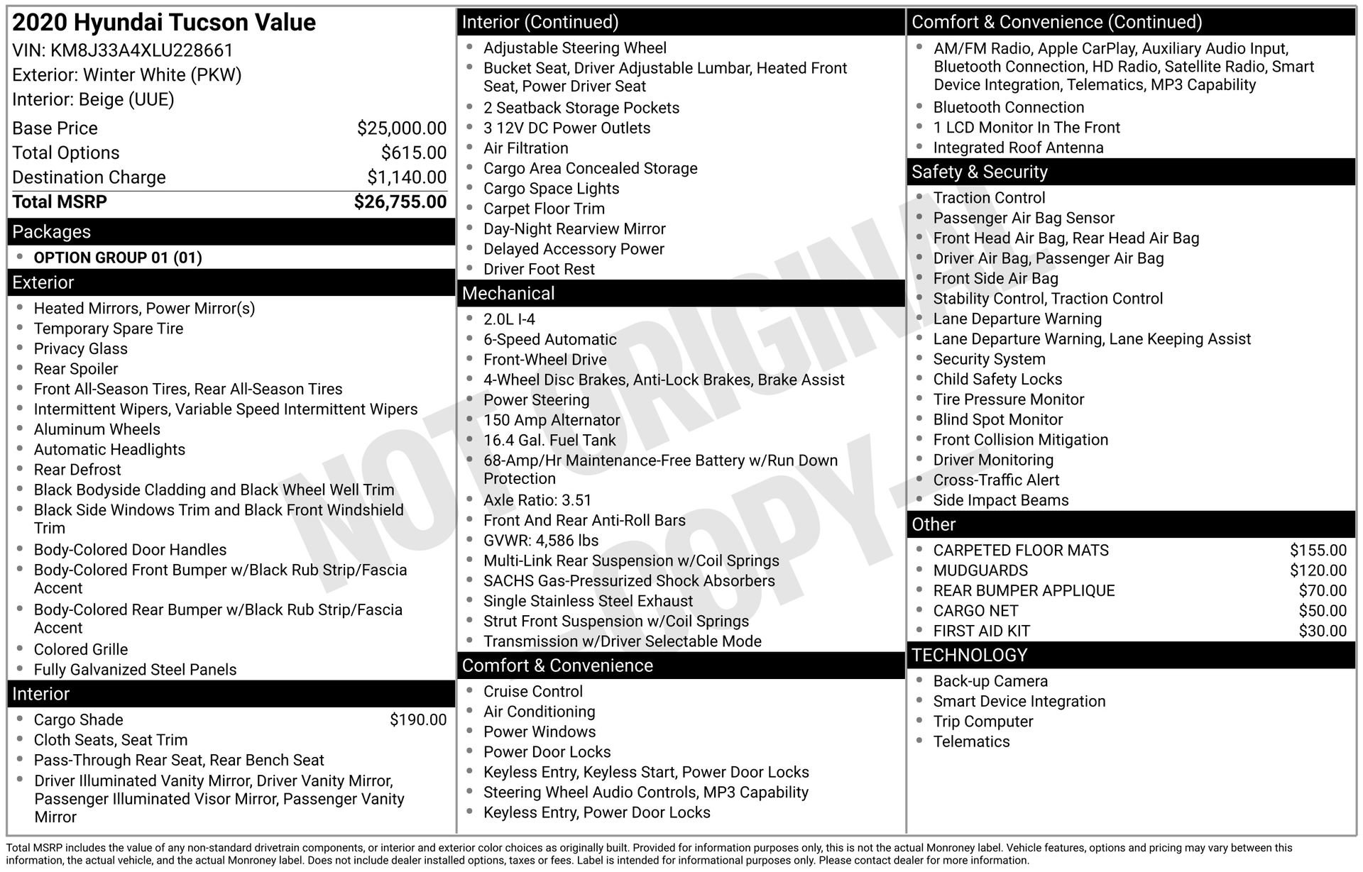 Used 2020 Hyundai Tucson Value FWD image 28