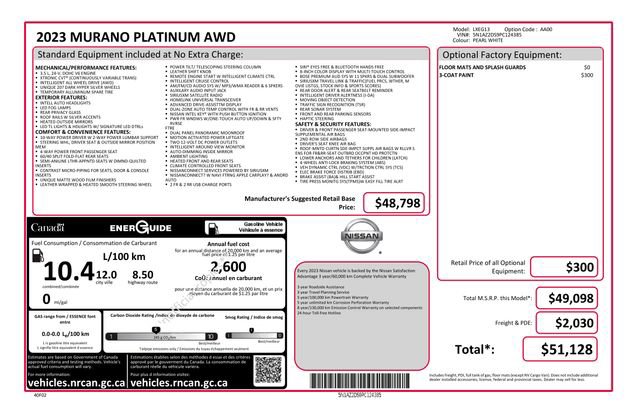 Used 2023 Nissan Murano Platinum AWD/4WD image 6