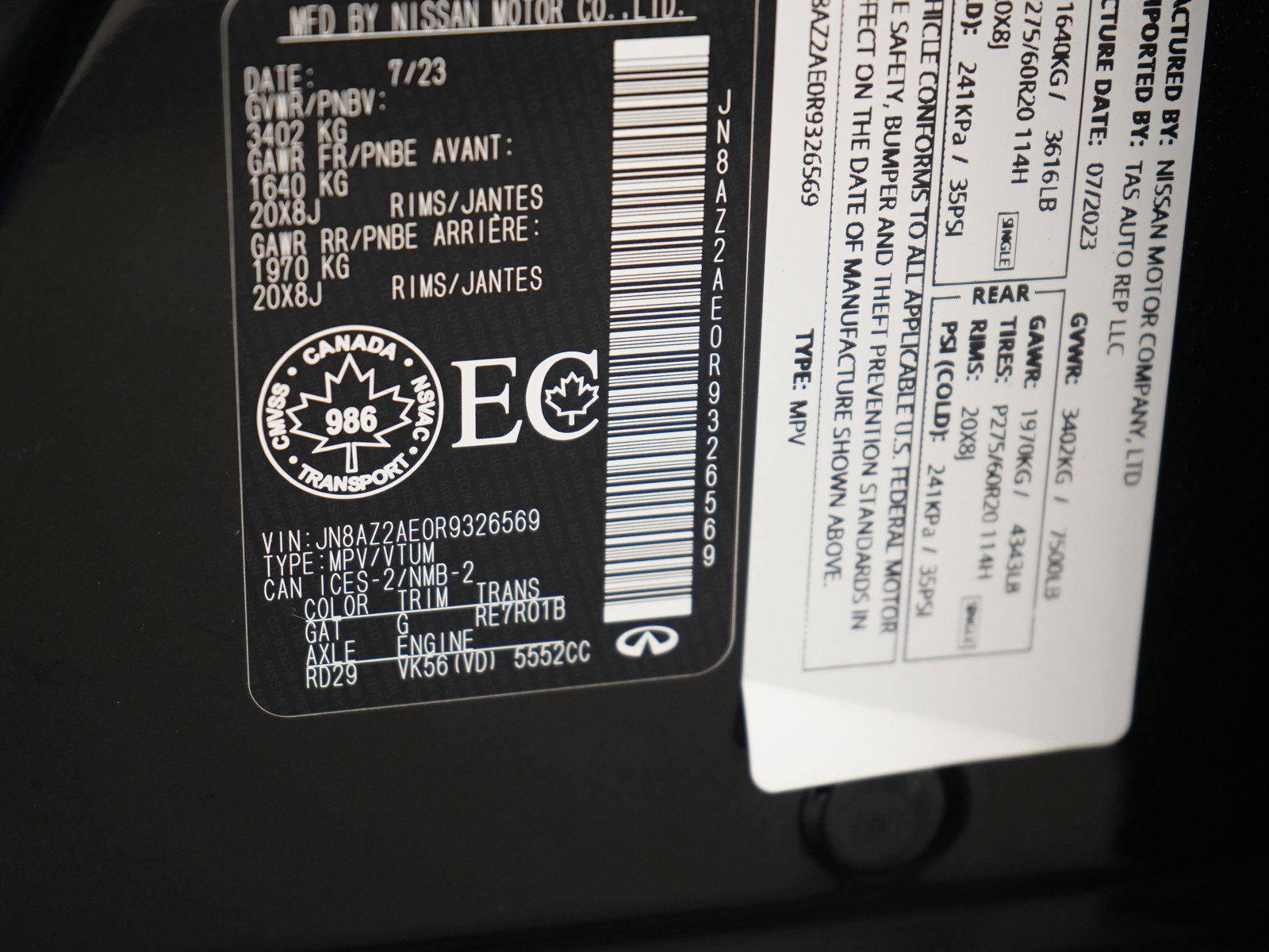 Used 2024 INFINITI QX80 Premium Select image 35