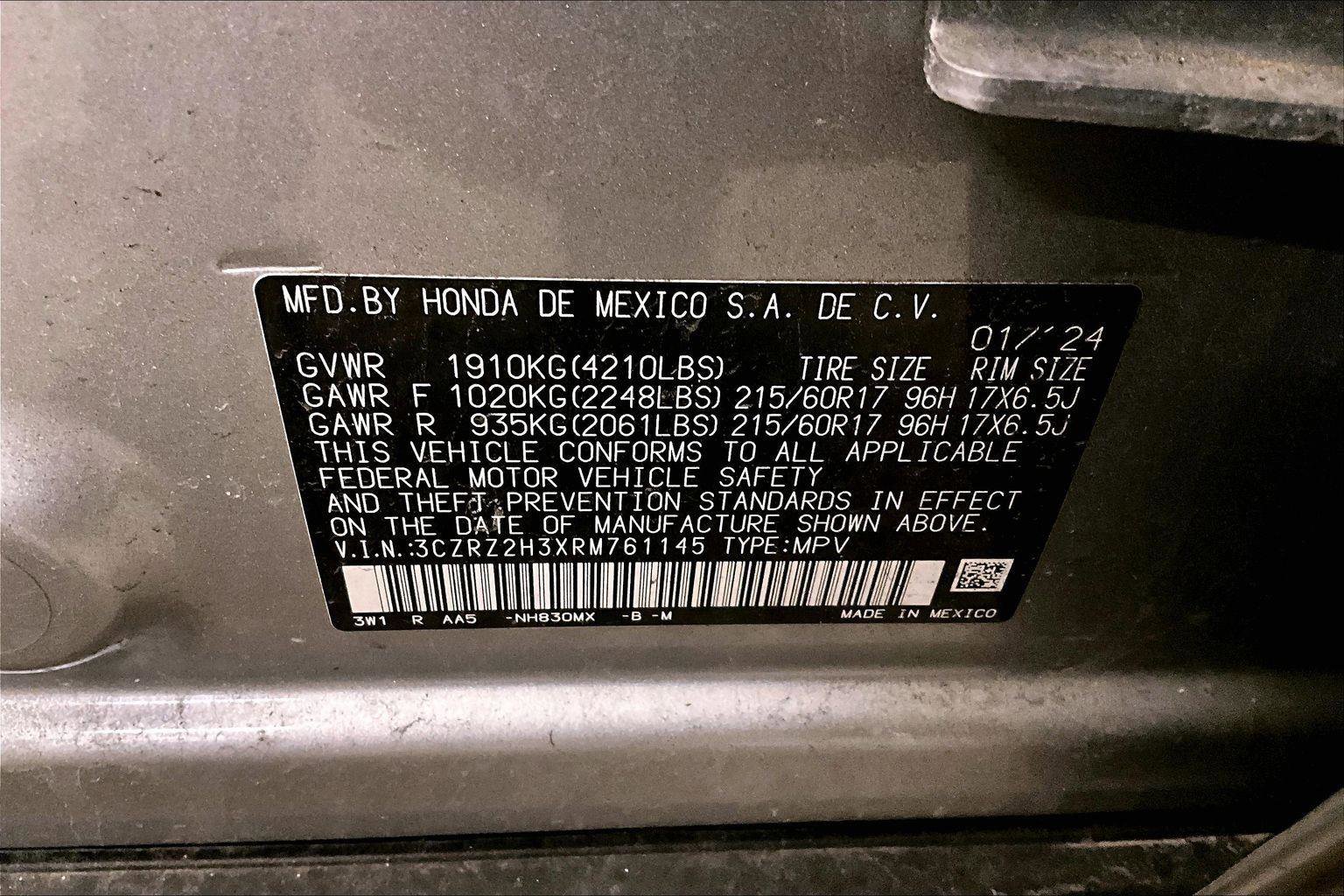 Used 2024 Honda HR-V LX image 32