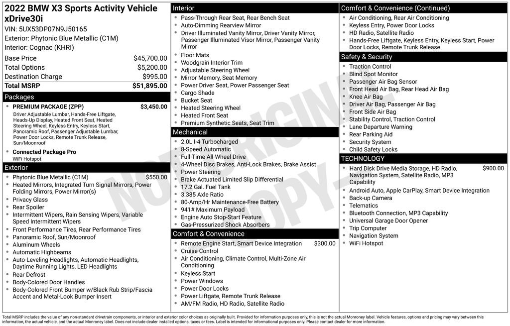 Used 2022 BMW X3 xDrive30i w/ Premium Package image 5