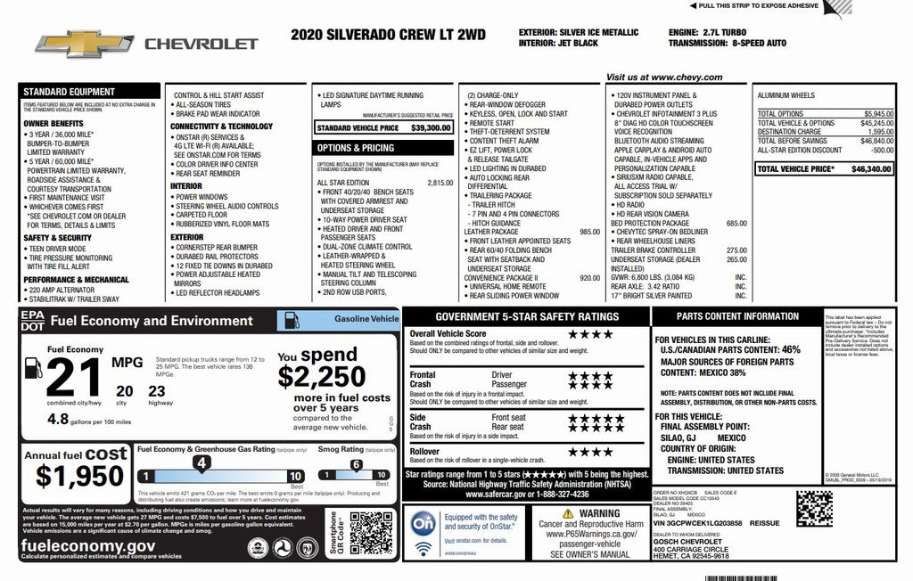 Used 2020 Chevrolet Silverado 1500 LT w/ All-Star Edition image 2