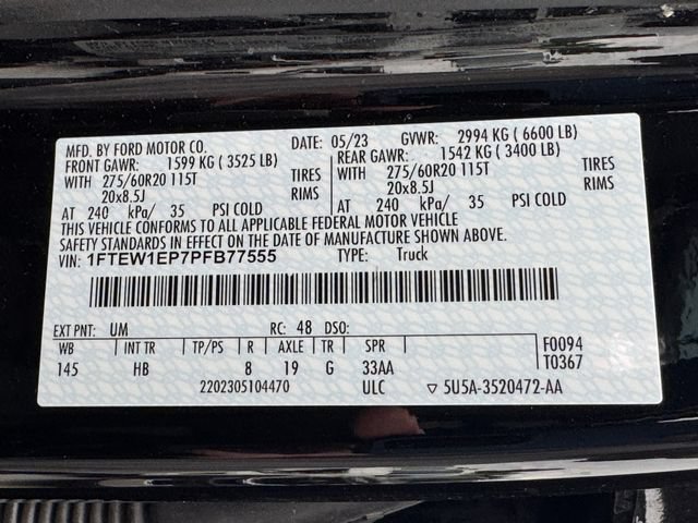 Used 2023 Ford F150 Lariat w/ Equipment Group 502A High AWD/4WD image 10