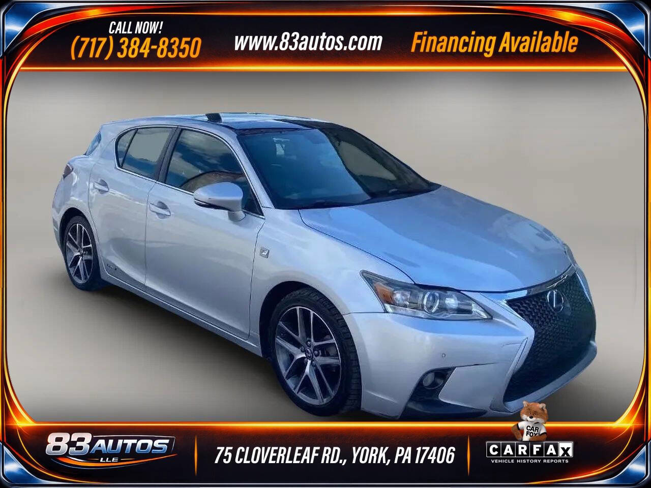 Used 2014 Lexus CT 200h w/ F Sport w/Nuluxe Interior image 1
