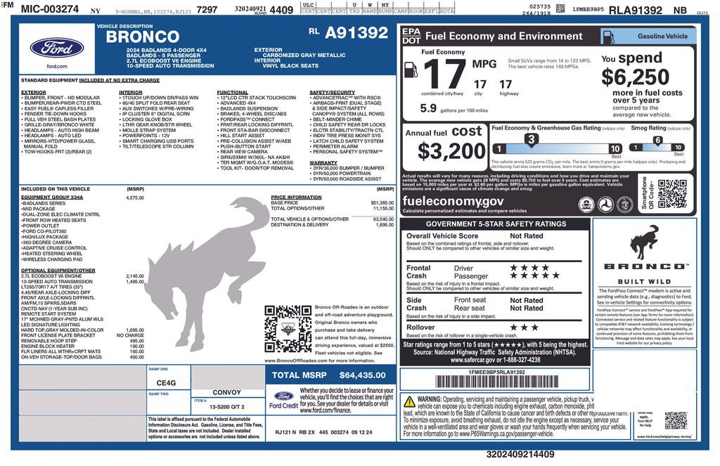 Used 2024 Ford Bronco Badlands AWD/4WD image 38