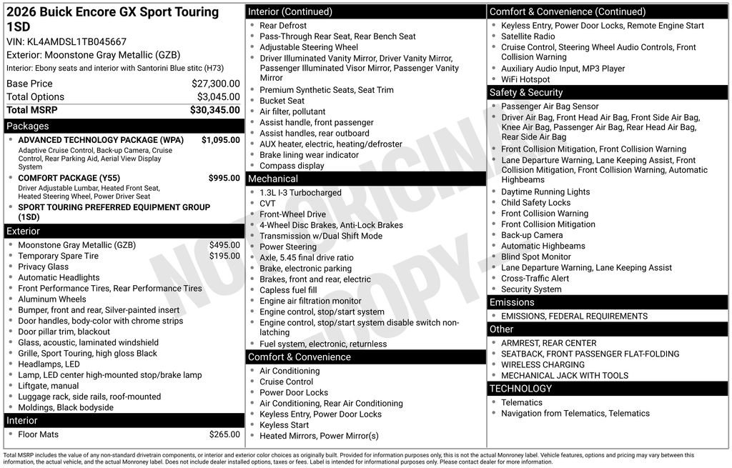 New 2026 Buick Encore GX Sport Touring w/ Advanced Technology Package image 43