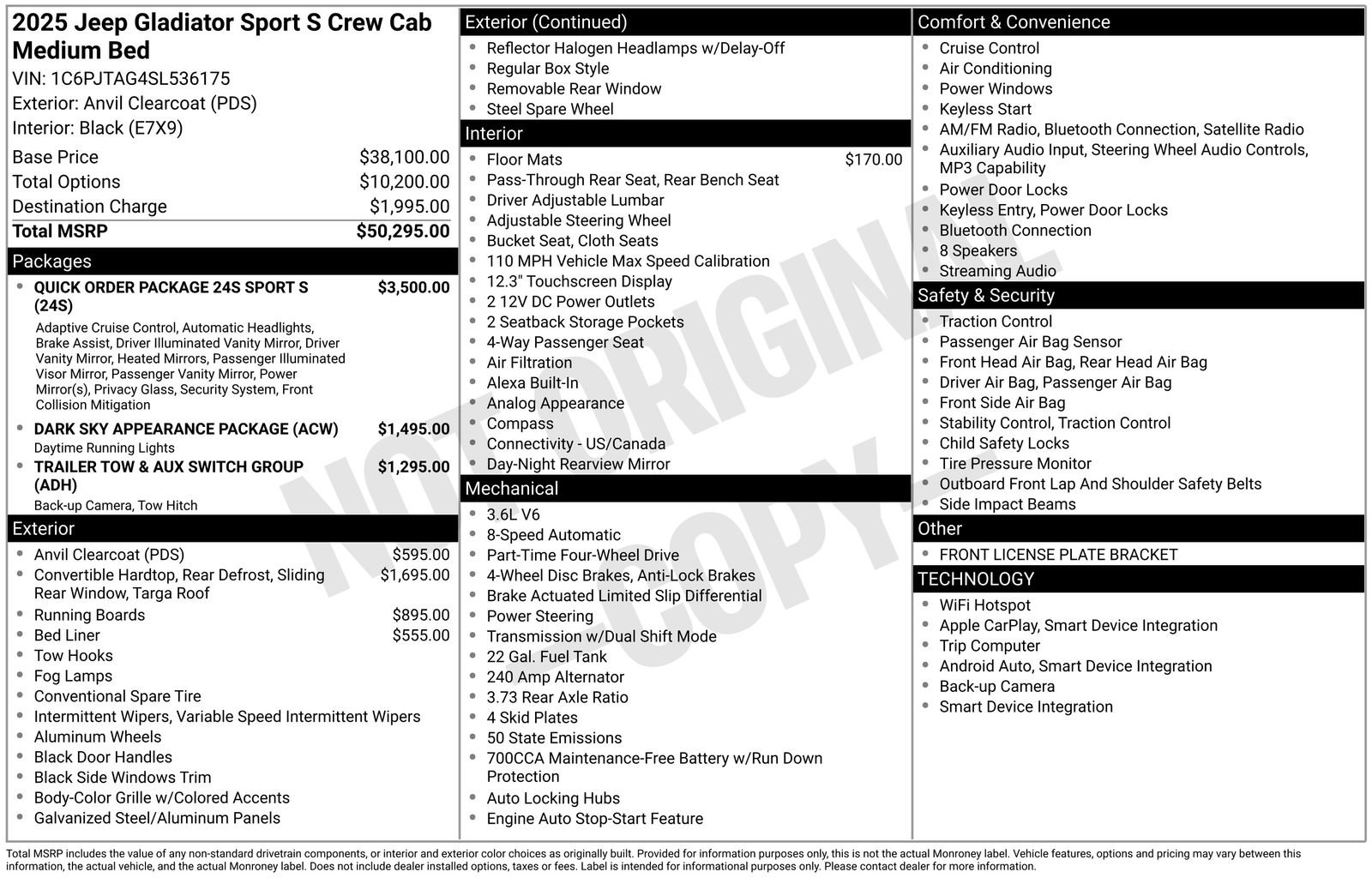 Used 2025 Jeep Gladiator Sport AWD/4WD image 42