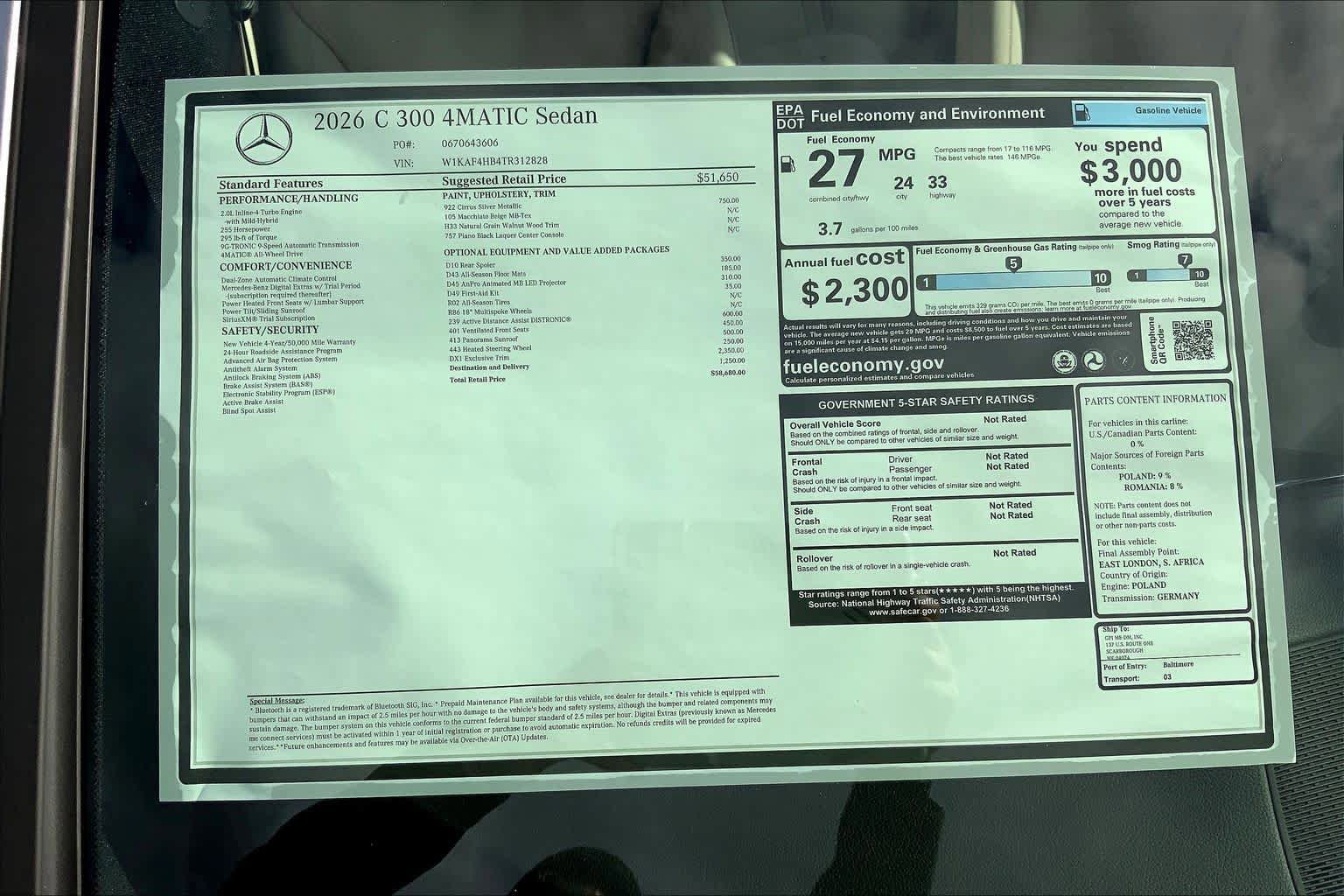Used 2026 Mercedes-Benz C 300 4MATIC Sedan image 26