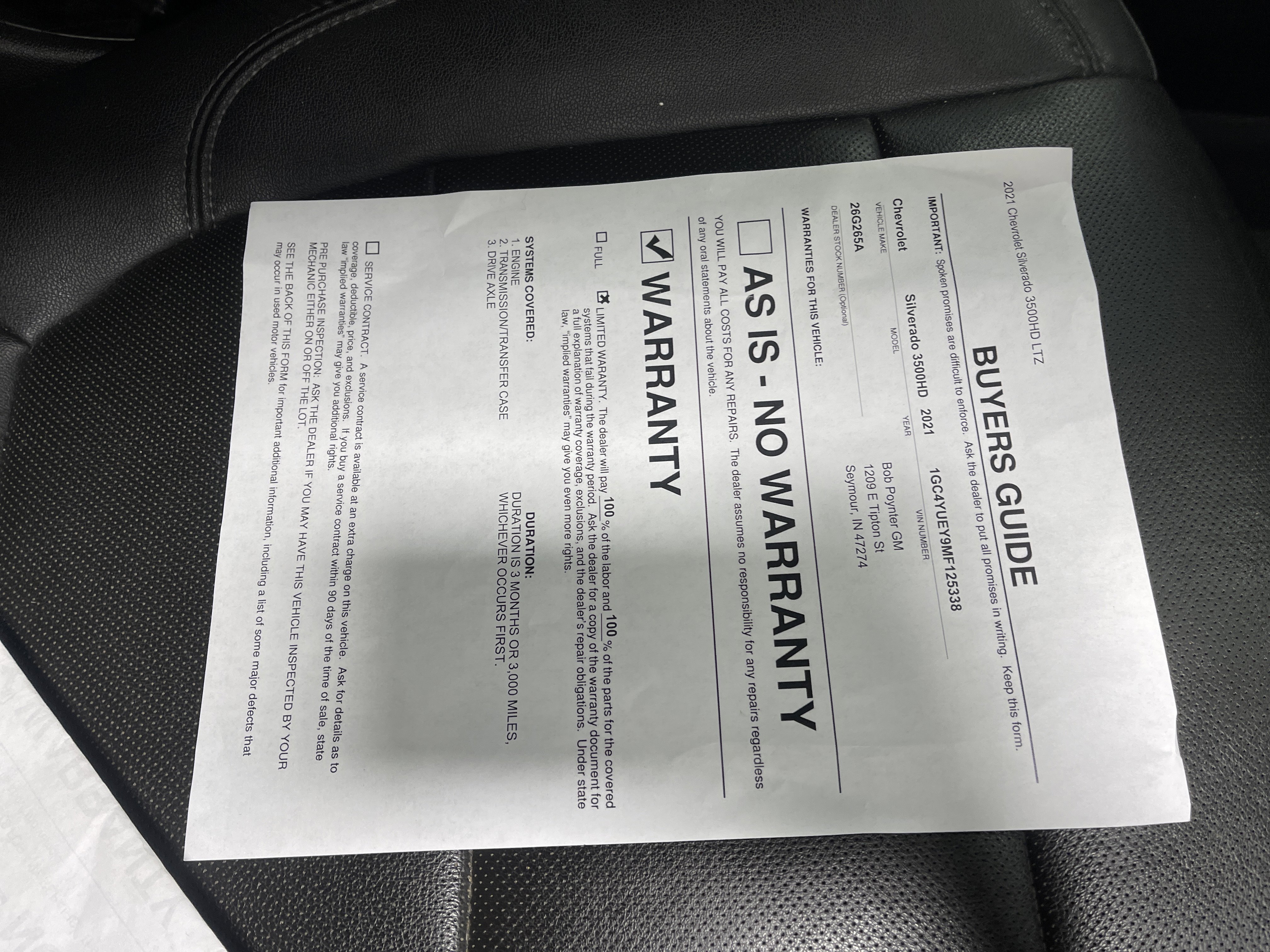 Used 2021 Chevrolet Silverado 3500 LTZ w/ LTZ Convenience Package image 26