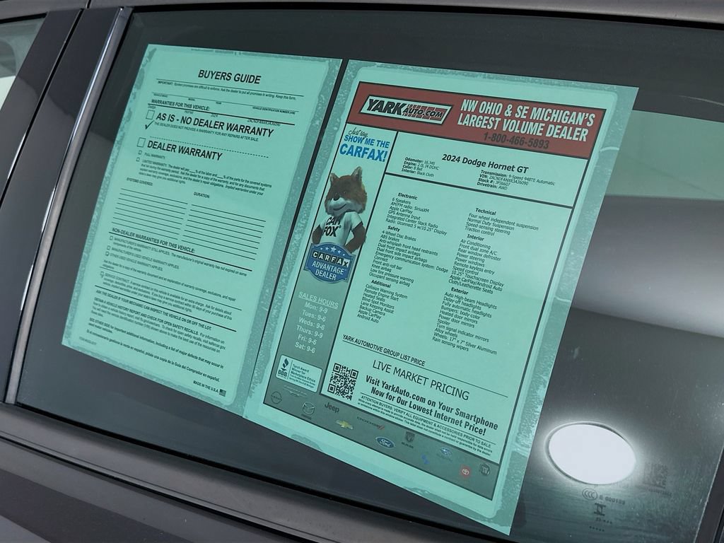Certified 2024 Dodge Hornet GT w/ Cold Weather Group AWD/4WD image 15