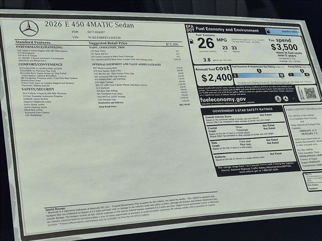 New 2026 Mercedes-Benz E 450 4MATIC Sedan image 16