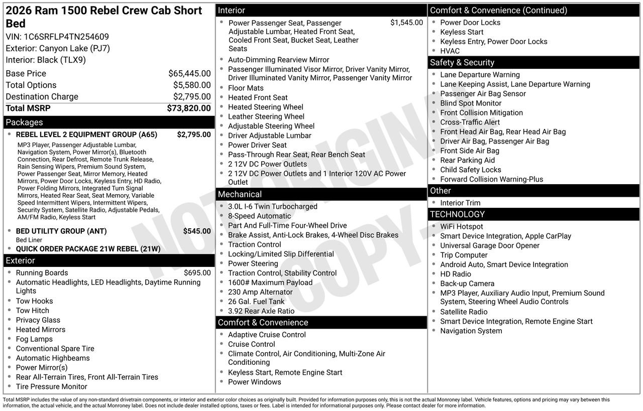 Used 2026 RAM 1500 Rebel w/ Rebel Level 2 Equipment Group AWD/4WD image 5