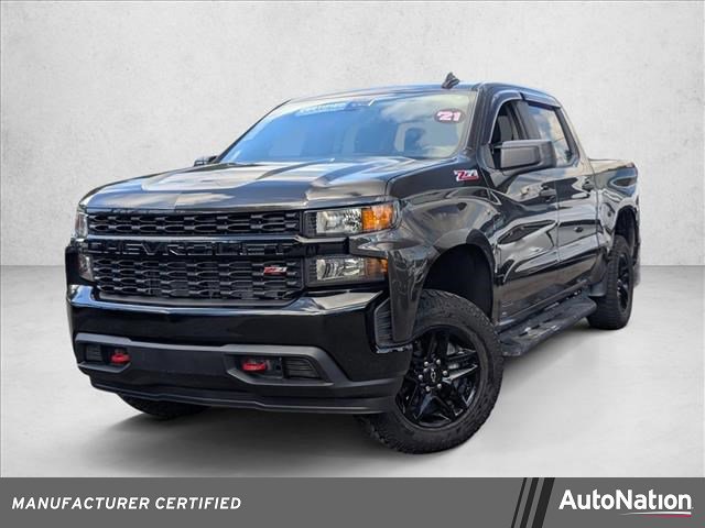 Certified 2021 Chevrolet Silverado 1500 Custom Trail Boss w/ LPO, Dark Essentials Package