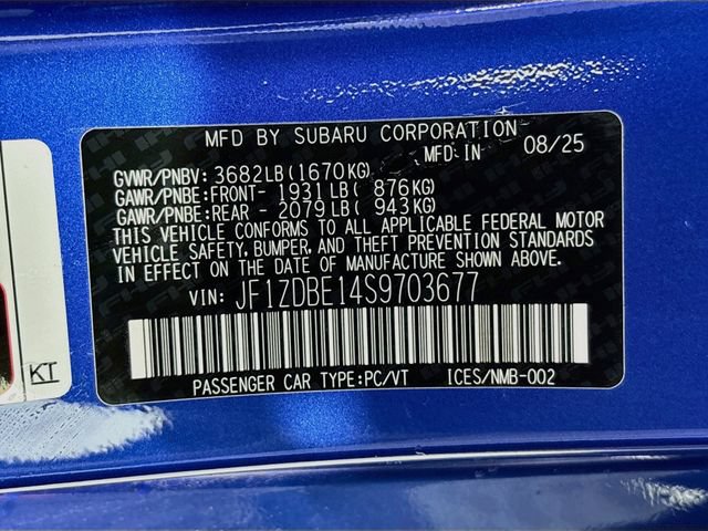 Certified 2025 Subaru BRZ Limited RWD image 33