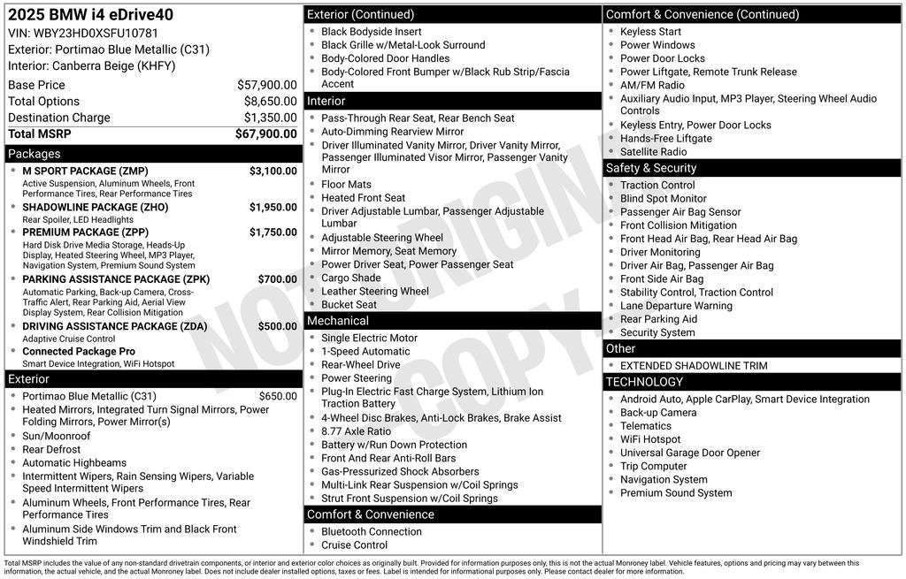 Used 2025 BMW i4 eDrive40 w/ M Sport Package image 4