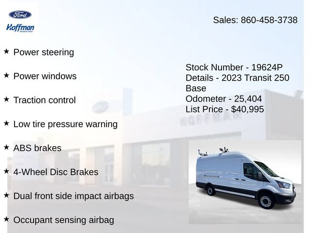 Used 2023 Ford Transit 250 148 High Roof Extended w/ Load Area Protection Package RWD image 10
