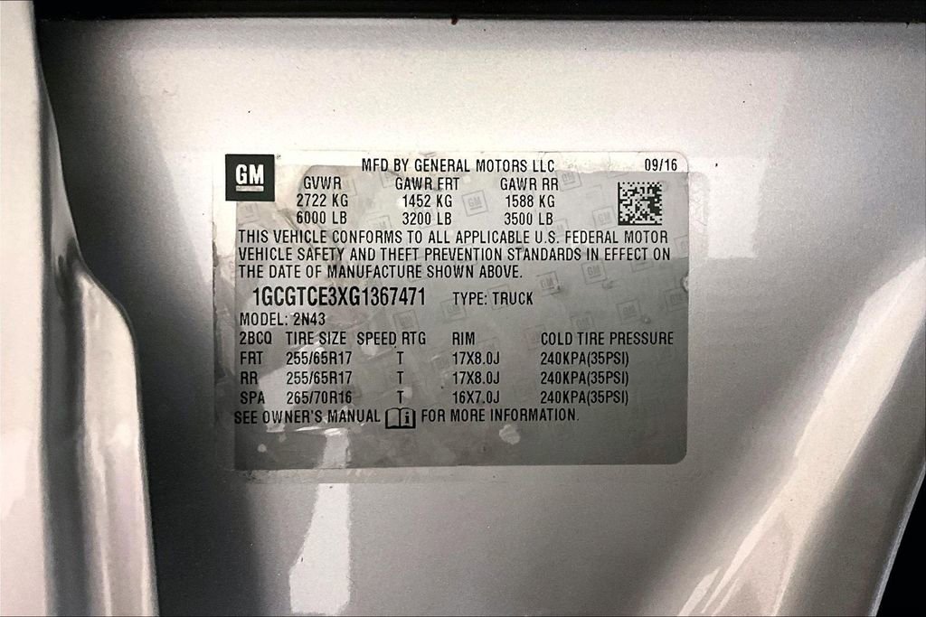 Used 2016 Chevrolet Colorado LT w/ LT Convenience Package image 19