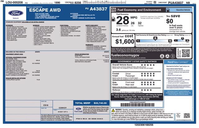 Used 2023 Ford Escape Active AWD/4WD image 33