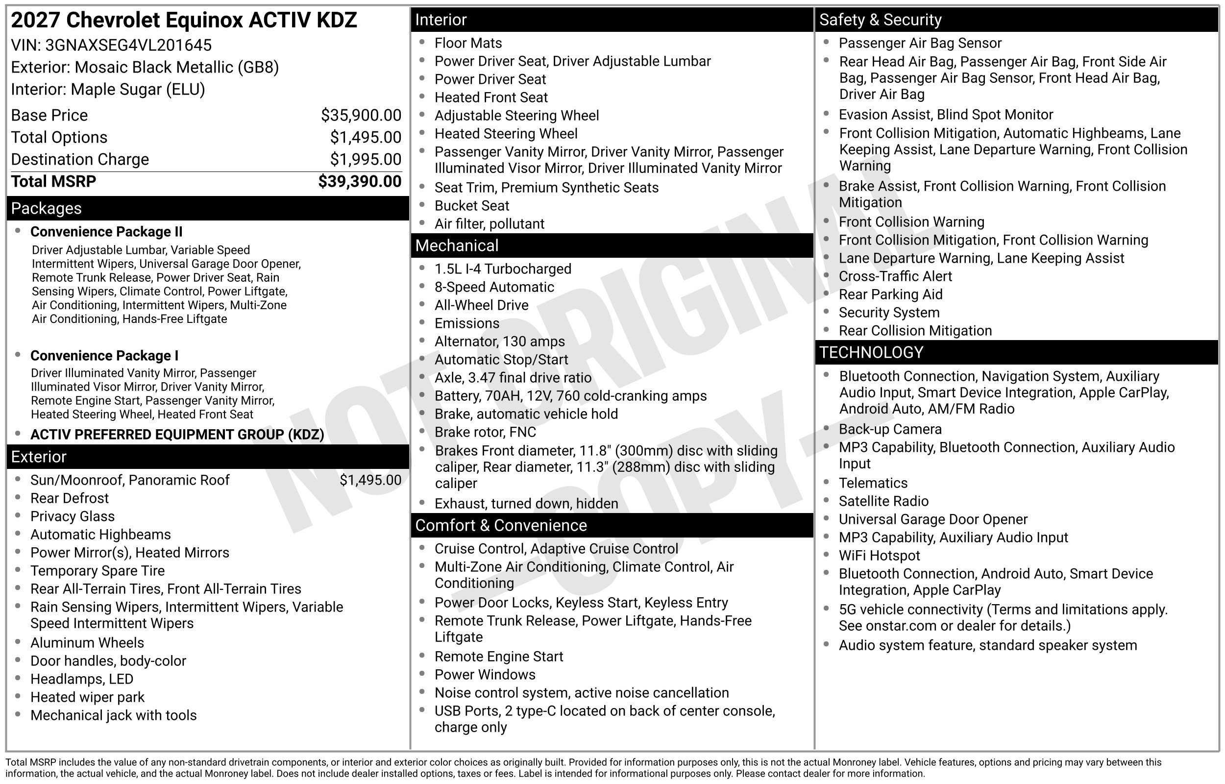 New 2027 Chevrolet Equinox ACTIV AWD/4WD image 3