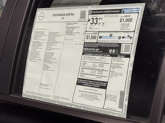 New 2026 Nissan Sentra SV w/ Floor Mat Package image 16