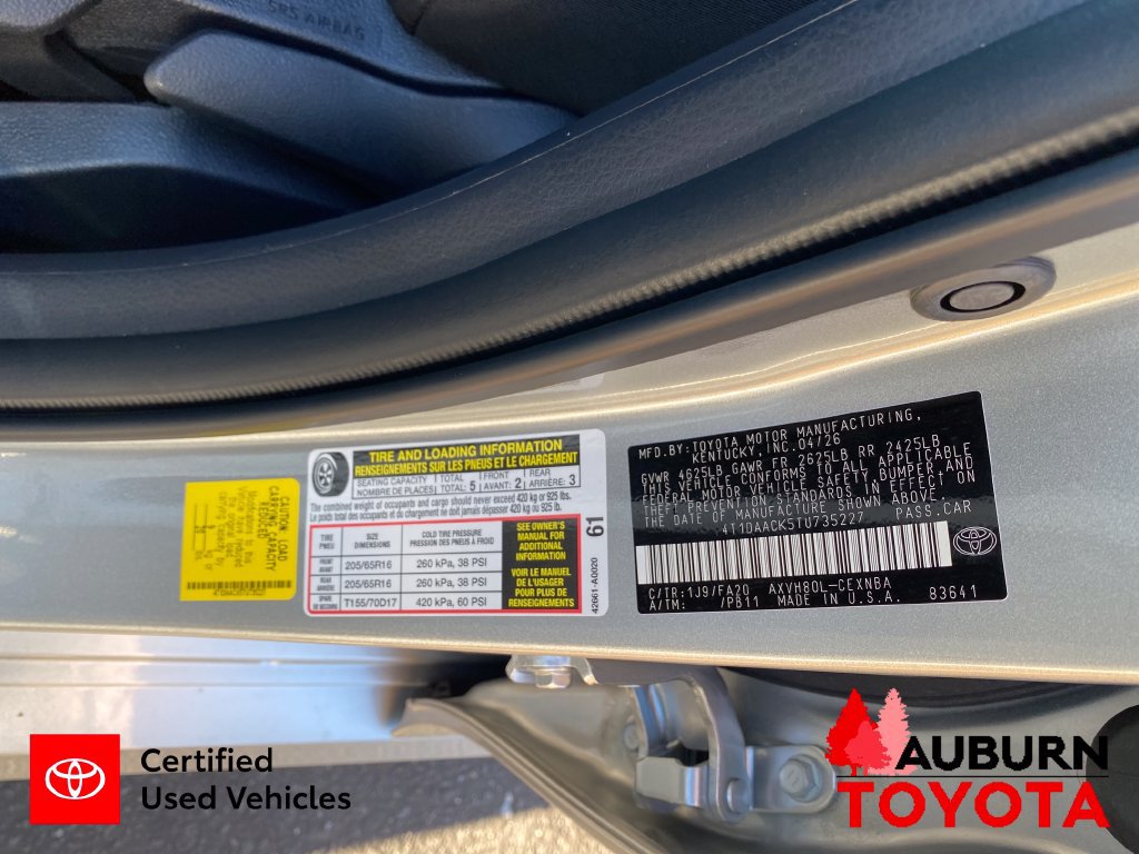 Certified 2026 Toyota Camry LE FWD image 25