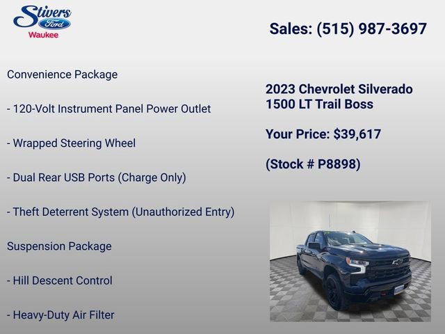 Used 2023 Chevrolet Silverado 1500 LT Trail Boss w/ Protection Package AWD/4WD image 15