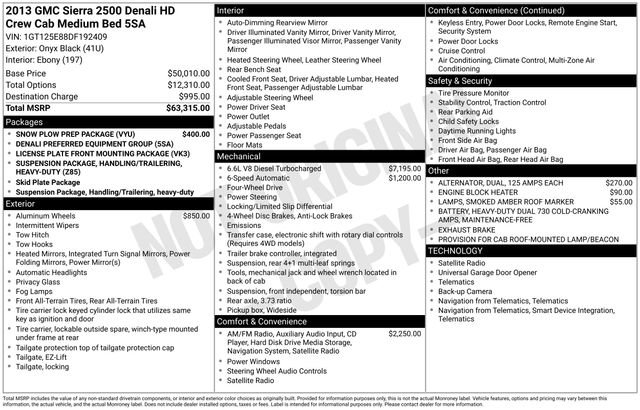 Used 2013 GMC Sierra 2500 Denali w/ Snow Plow Prep Package image 40