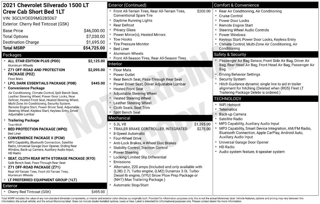 Used 2021 Chevrolet Silverado 1500 LT w/ All Star Edition Plus AWD/4WD image 6