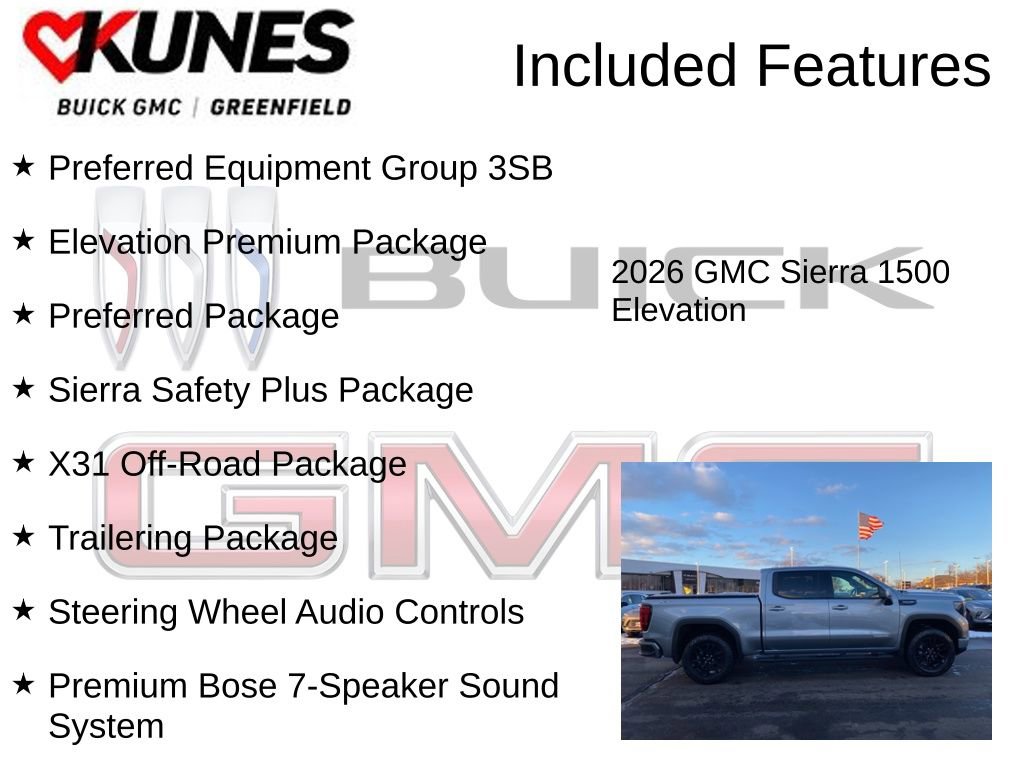 New 2026 GMC Sierra 1500 Elevation w/ Elevation Premium Package AWD/4WD image 3