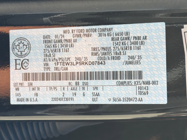 Certified 2024 Ford F150 XLT w/ Equipment Group 302A MID AWD/4WD image 35