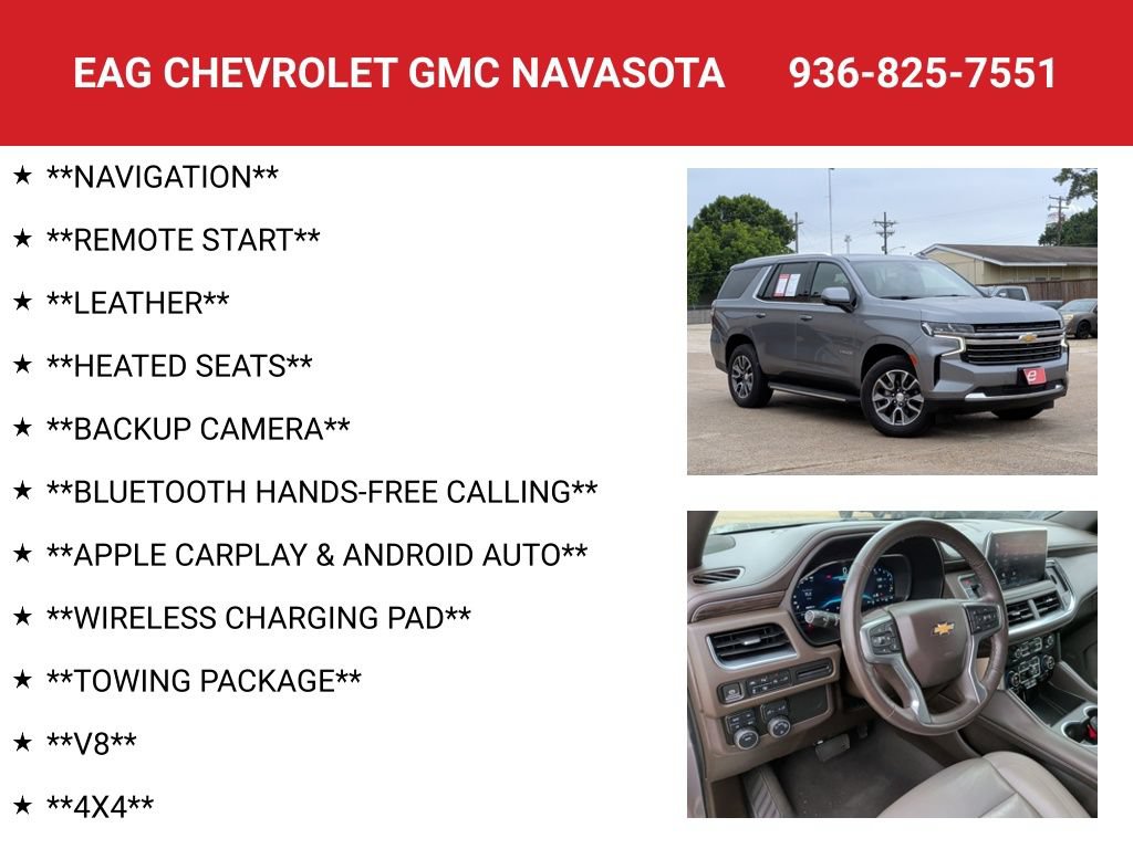 Used 2022 Chevrolet Tahoe LT w/ Luxury Package AWD/4WD image 4