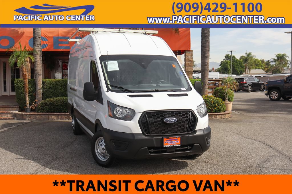 Used 2023 Ford Transit 350 148 High Roof Extended w/ Fleet Safety Package RWD image 1