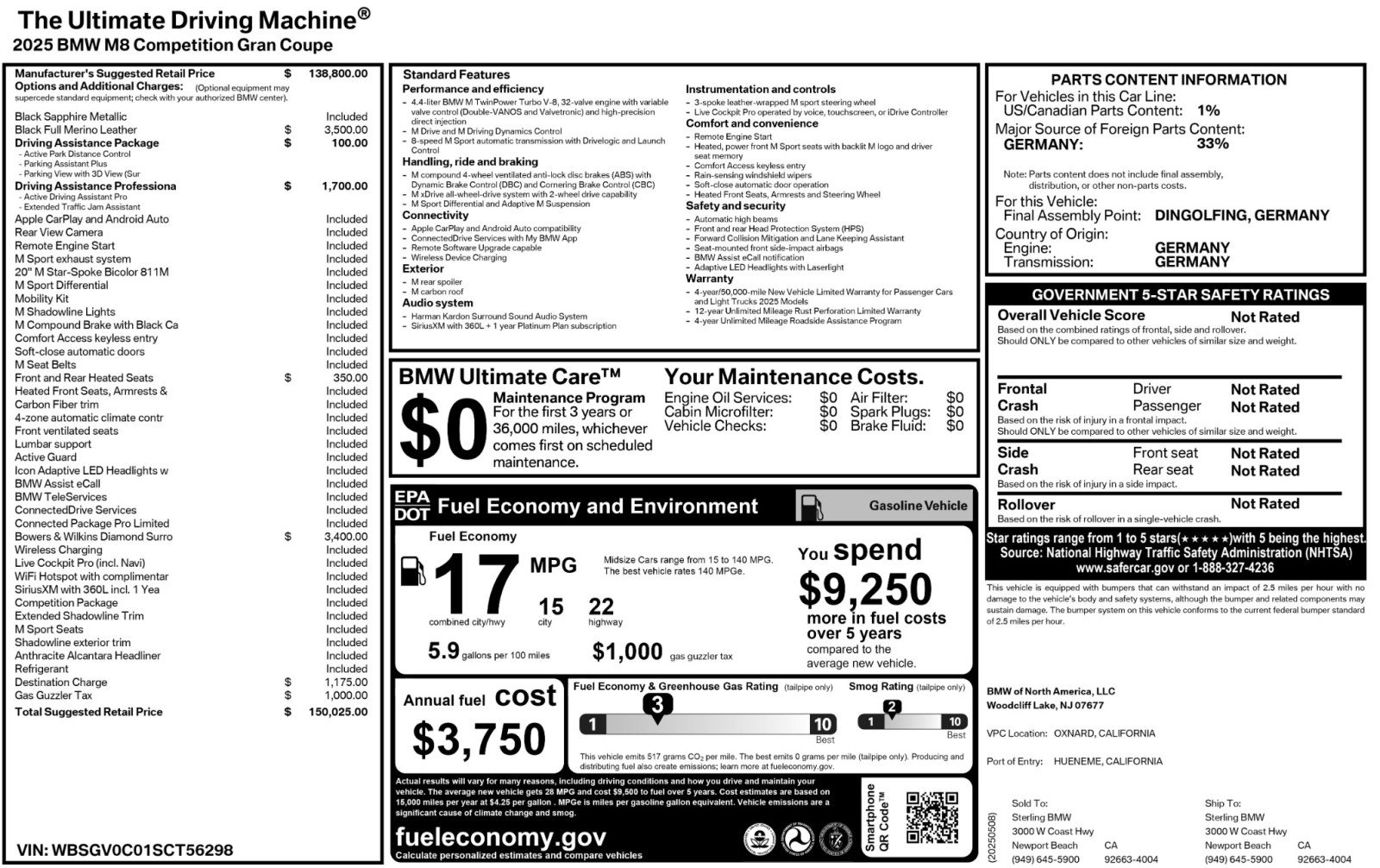 Used 2025 BMW M8 Competition AWD/4WD image 59