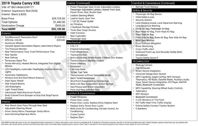 Used 2019 Toyota Camry XSE FWD image 4