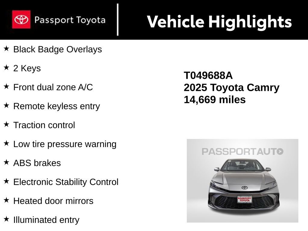Certified 2025 Toyota Camry SE image 15