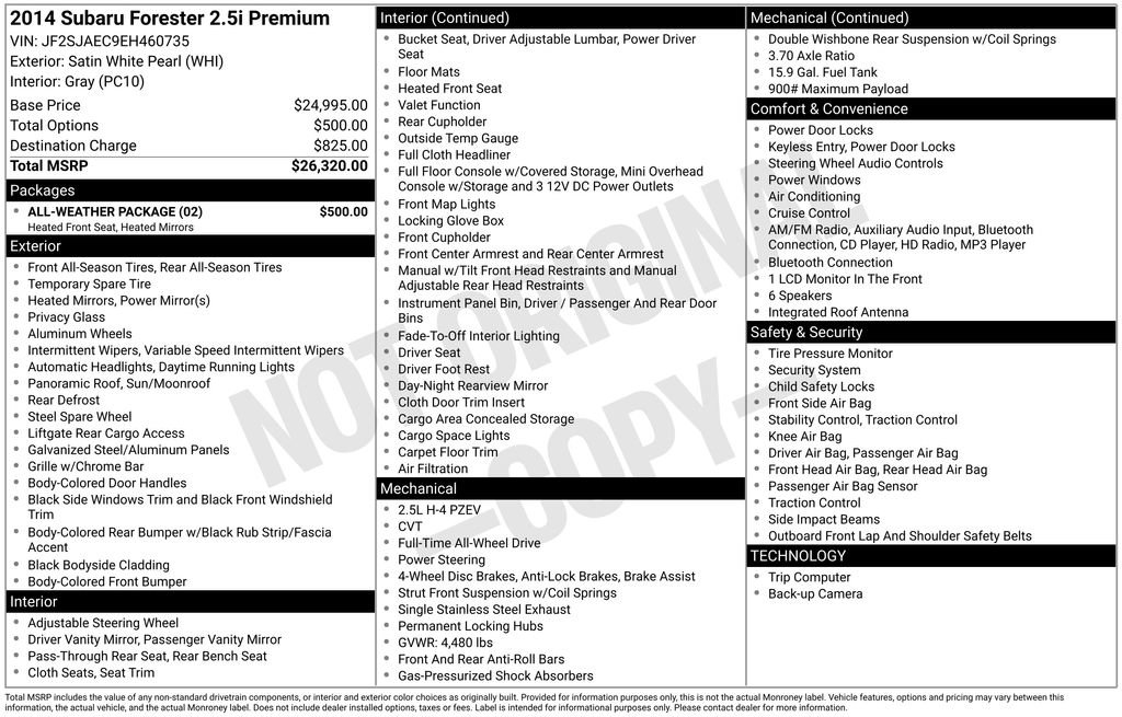 Used 2014 Subaru Forester 2.5i Premium w/ All-Weather Package image 17