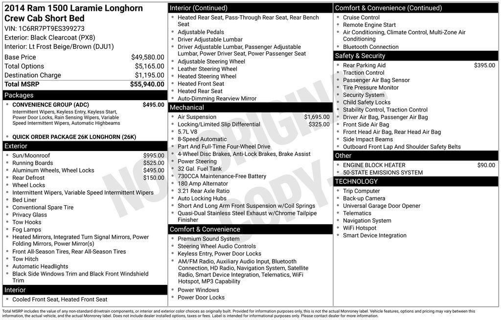 Used 2014 RAM 1500 Laramie Longhorn w/ Convenience Group AWD/4WD image 5