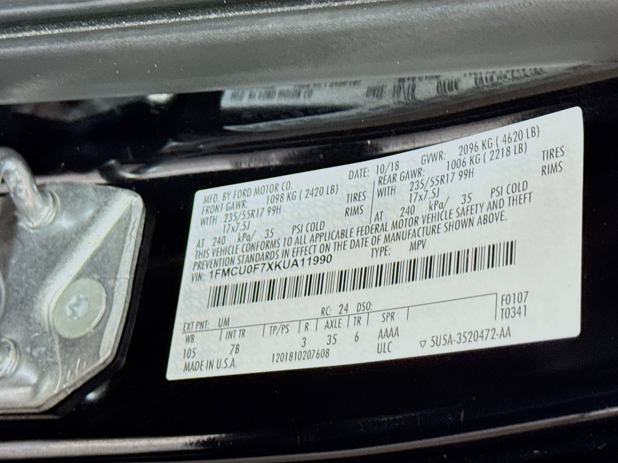 Used 2019 Ford Escape S FWD image 39