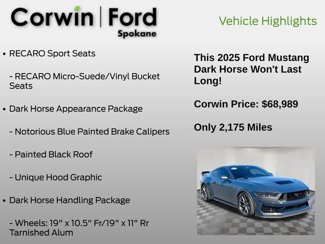 Used 2025 Ford Mustang Dark Horse w/ Dark Horse Handlin Package image 7