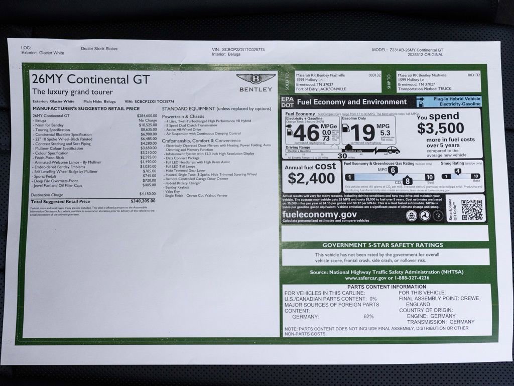 New 2026 Bentley Continental GT AWD/4WD image 63