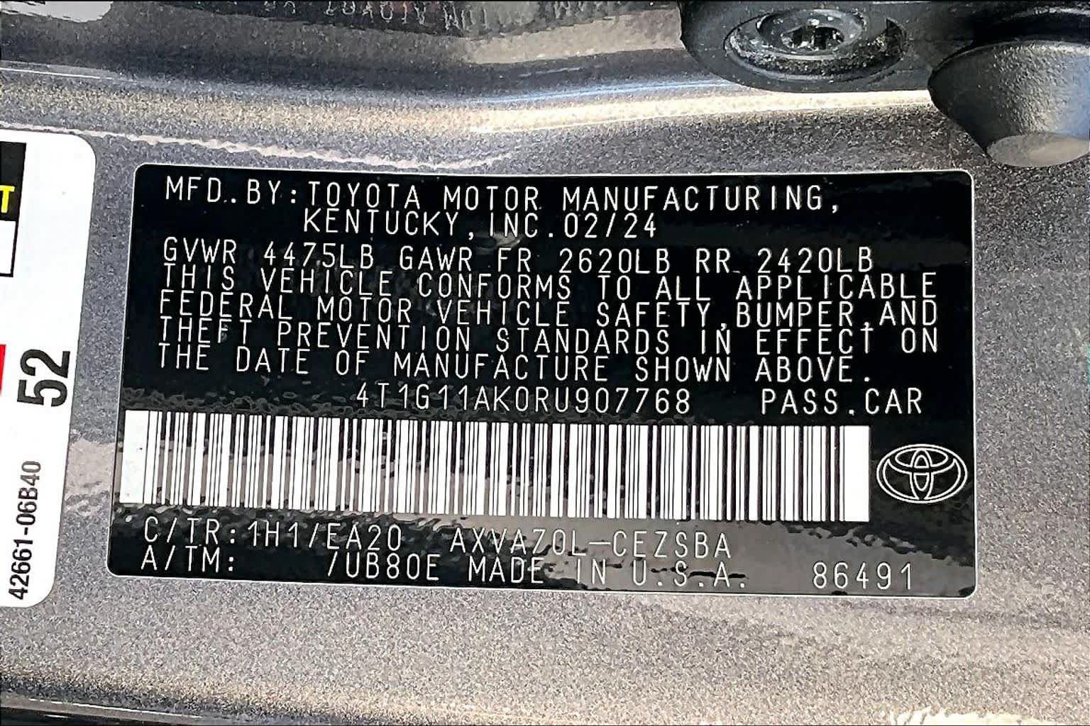 Certified 2024 Toyota Camry SE FWD image 35