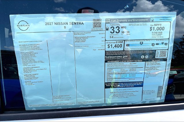 New 2027 Nissan Sentra S w/ Floor Mat Package FWD image 40